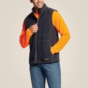 NWOT Ariat Men’s Rebar Stretch Canvas Softshell Vest Black Size Large